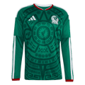 Mexico Home World Cup 2026 Long Sleeve Jersey Green Men's
