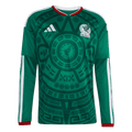 Mexico Home World Cup 2026 Long Sleeve Jersey Green Men's