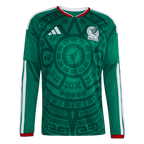 Mexico Home World Cup 2026 Long Sleeve Jersey Green Men's