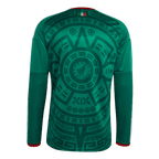 Mexico Home World Cup 2026 Long Sleeve Jersey Green Men's