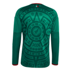 Mexico Home World Cup 2026 Long Sleeve Jersey Green Men's