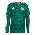Mexico Home World Cup 2026 Long Sleeve Jersey Player's Version Green Men's