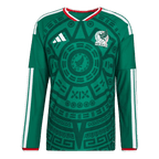Mexico Home World Cup 2026 Long Sleeve Jersey Player's Version Green Men's