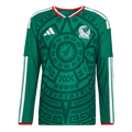 Mexico Home World Cup 2026 Long Sleeve Jersey Player's Version Green Men's