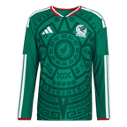 Mexico Home World Cup 2026 Long Sleeve Jersey Player's Version Green Men's