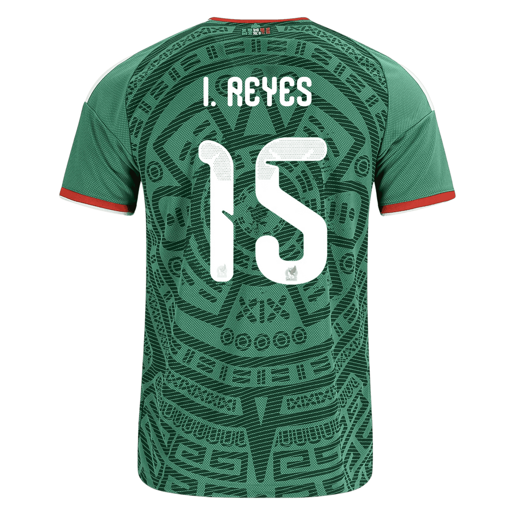 Mexico I. REYES #15 Home World Cup 2026 Jersey Green Men's