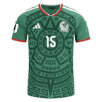 Mexico I. REYES #15 Home World Cup 2026 Jersey Green Men's