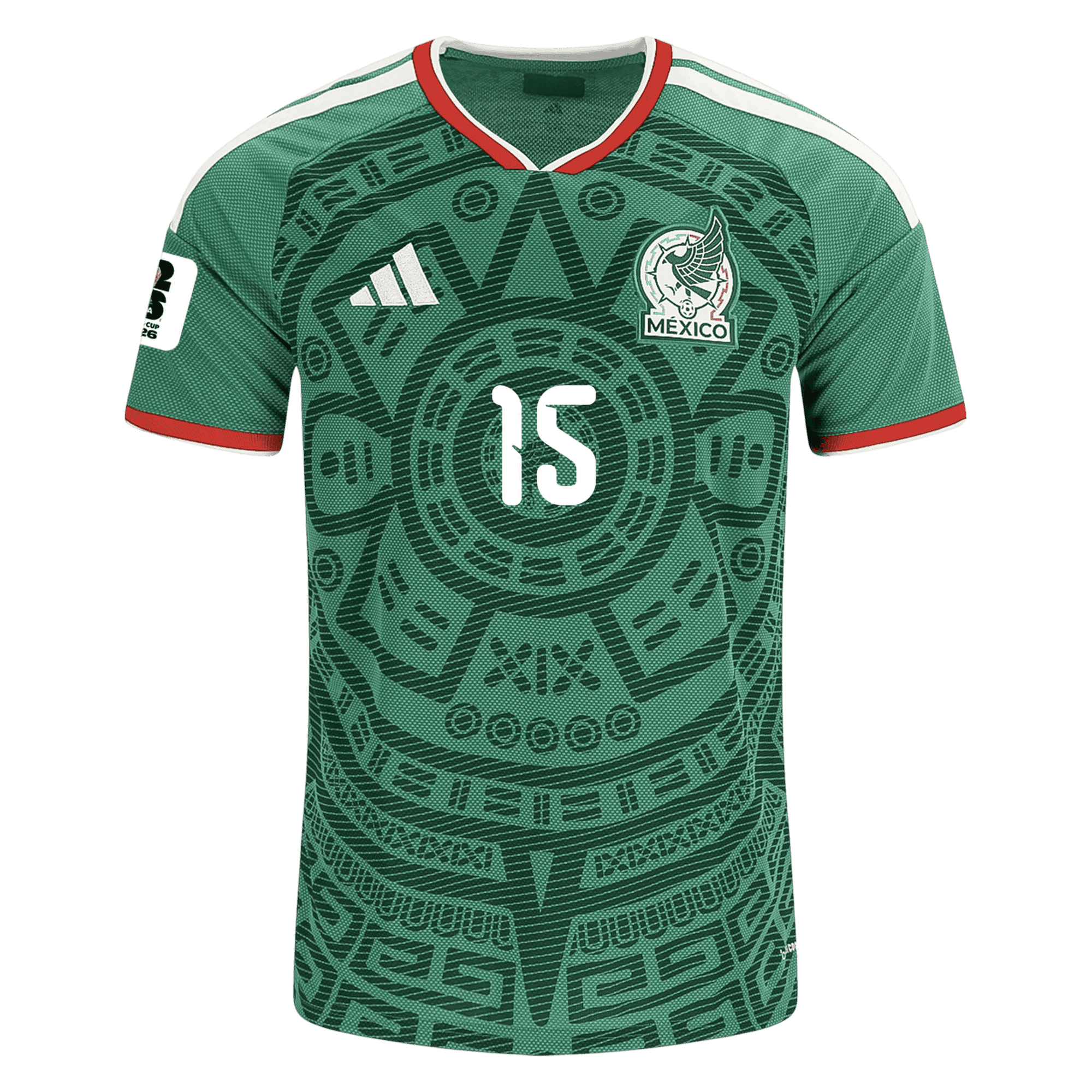 Mexico I. REYES #15 Home World Cup 2026 Jersey Green Men's