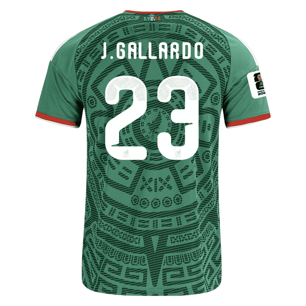 Mexico J. GALLARDO #23 Home World Cup 2026 Jersey Green Men's