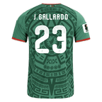 Mexico J. GALLARDO #23 Home World Cup 2026 Jersey Green Men's