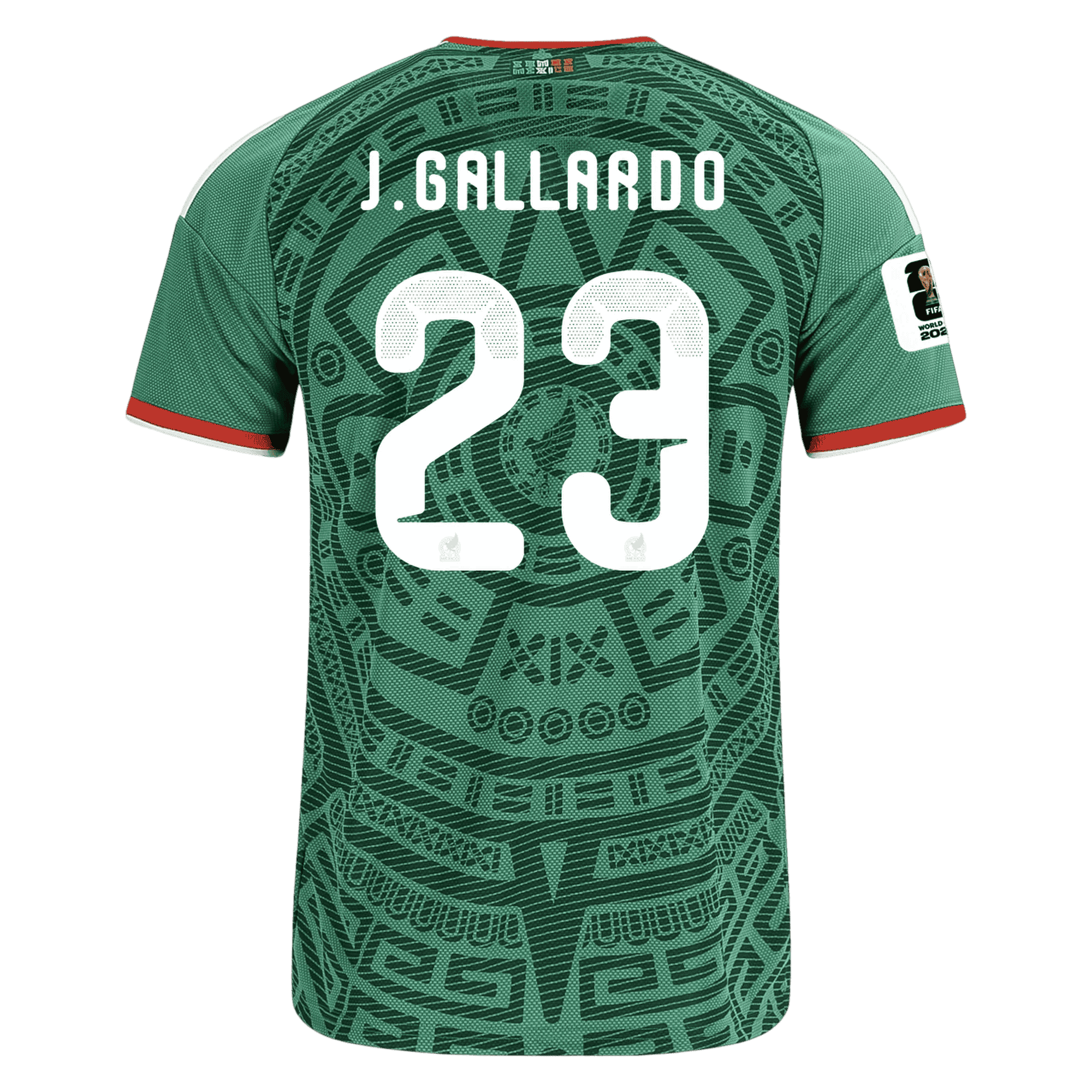 Mexico J. GALLARDO #23 Home World Cup 2026 Jersey Green Men's
