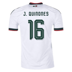 Mexico J. QUINONES #16 Away World Cup 2026 Jersey White Men's