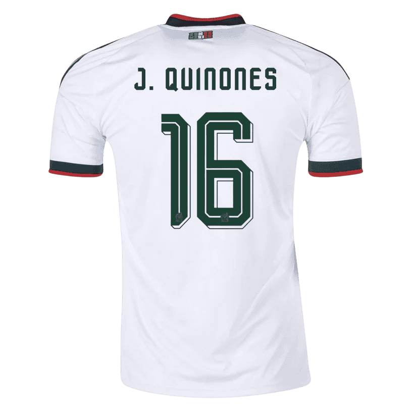 Mexico J. QUINONES #16 Away World Cup 2026 Jersey White Men's