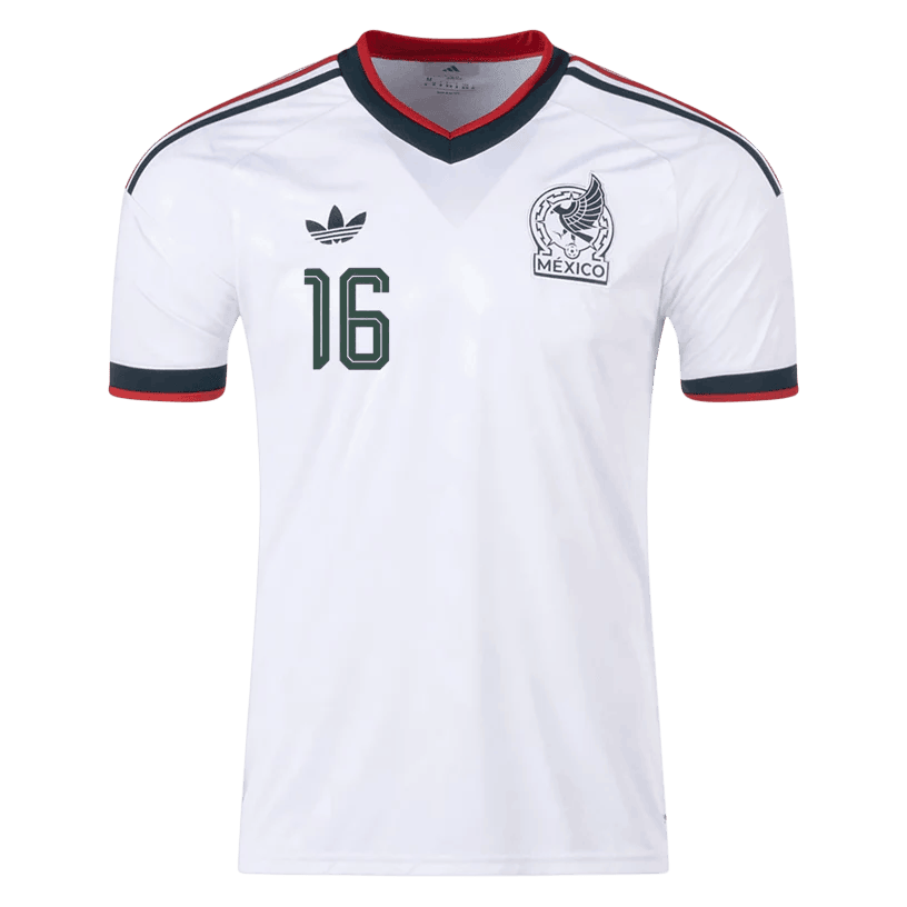 Mexico J. QUINONES #16 Away World Cup 2026 Jersey White Men's