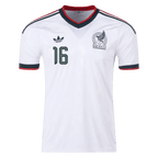 Mexico J. QUINONES #16 Away World Cup 2026 Jersey White Men's