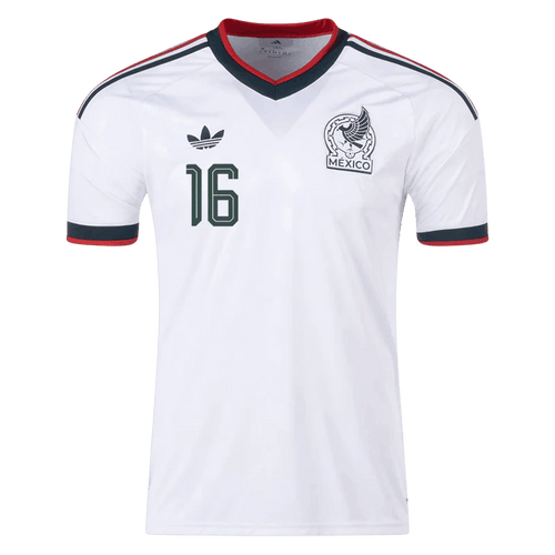 Mexico J. QUINONES #16 Away World Cup 2026 Jersey White Men's