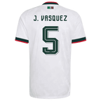 Mexico J. VASQUEZ #5 Away World Cup 2026 Jersey White Men's