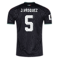 Mexico J. VASQUEZ #5 Third World Cup 2026 Jersey Black Men's