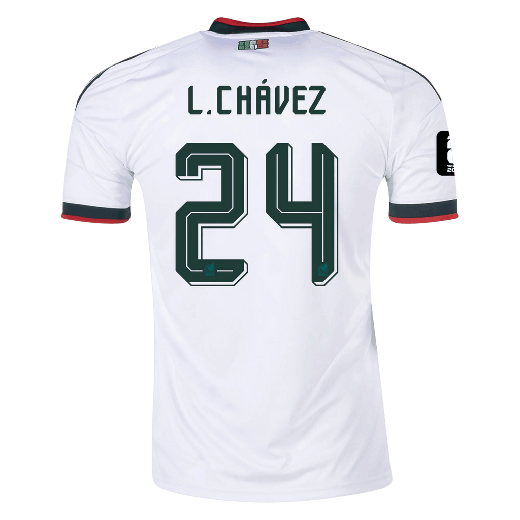 Mexico L. CHAVEZ #24 Away World Cup 2026 Jersey White Men's