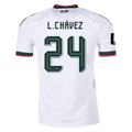 Mexico L. CHAVEZ #24 Away World Cup 2026 Jersey White Men's