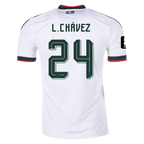 Mexico L. CHAVEZ #24 Away World Cup 2026 Jersey White Men's