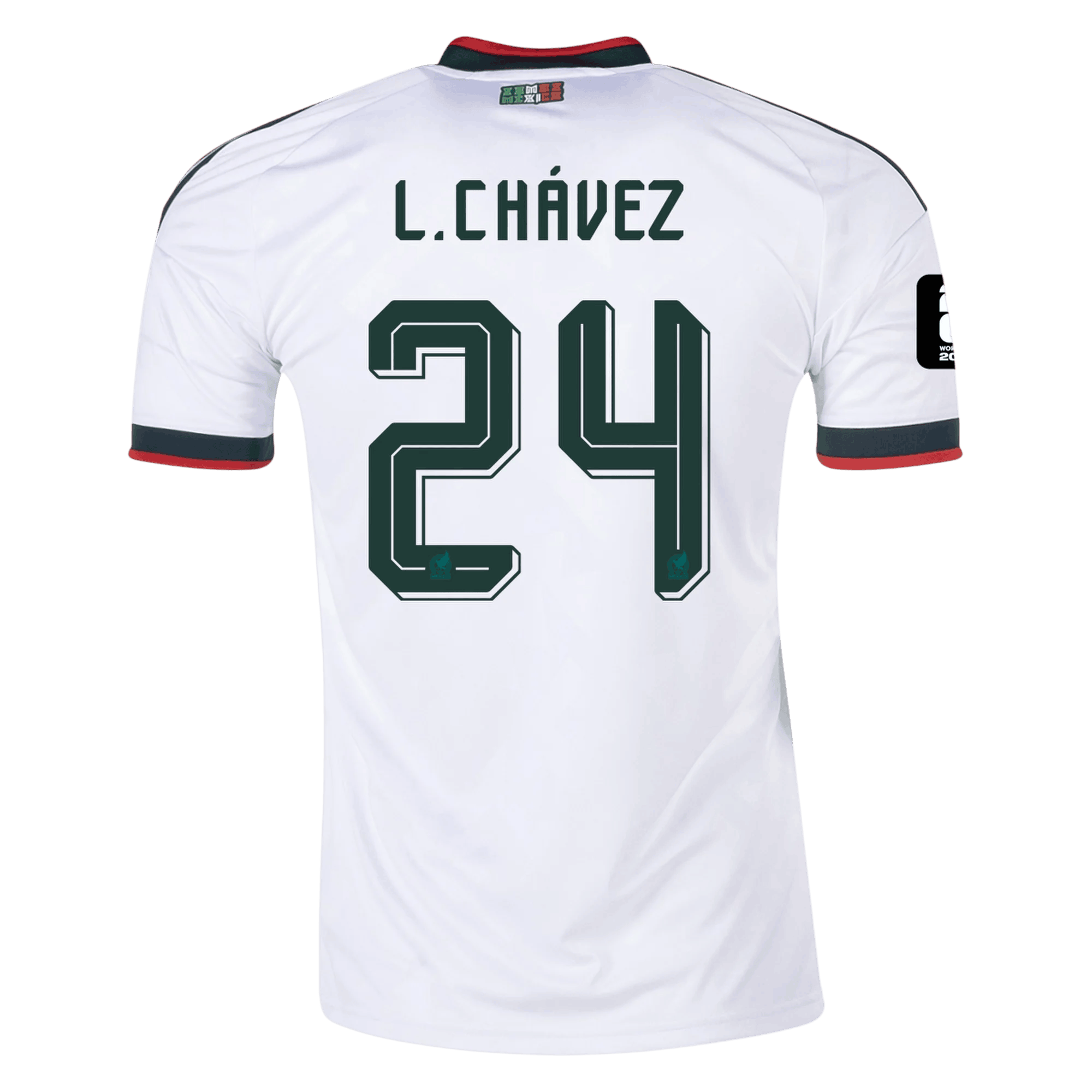 Mexico L. CHAVEZ #24 Away World Cup 2026 Jersey White Men's