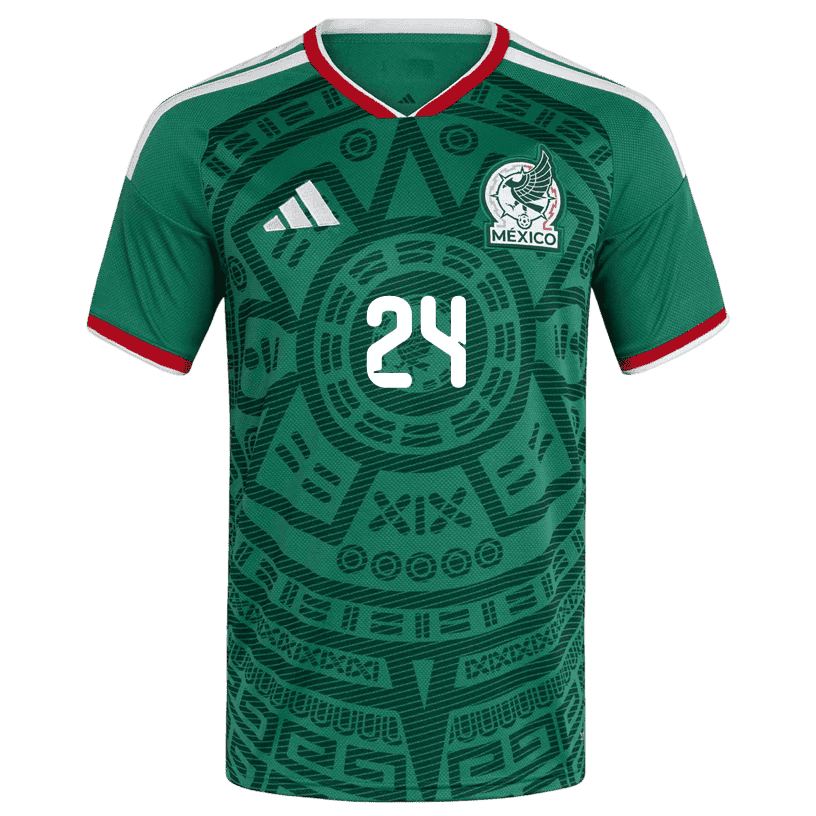 Mexico L. CHAVEZ #24 Home World Cup 2026 Jersey Green Men's