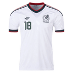 Mexico O. VARGAS #18 Away World Cup 2026 Jersey White Men's