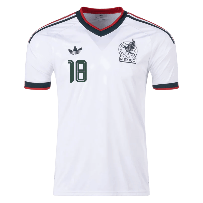 Mexico O. VARGAS #18 Away World Cup 2026 Jersey White Men's