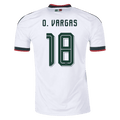 Mexico O. VARGAS #18 Away World Cup 2026 Jersey White Men's