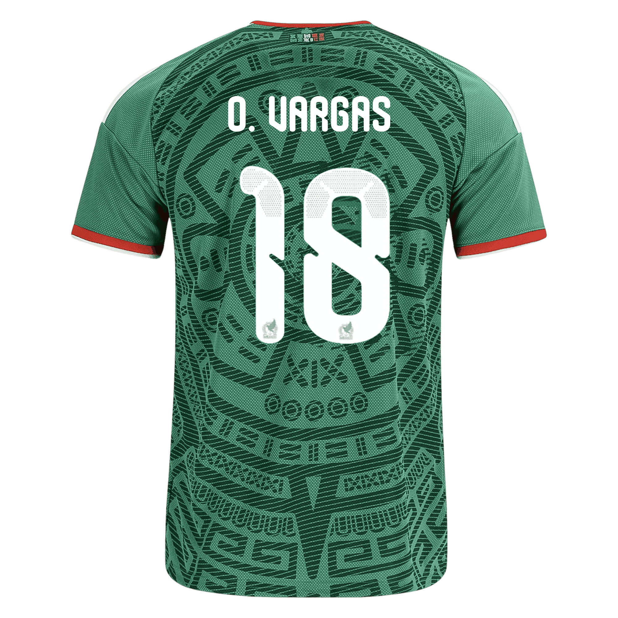 Mexico O. VARGAS #18 Home World Cup 2026 Jersey Green Men's