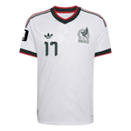Mexico OBERLIN #17 Away World Cup 2026 Jersey White Men's