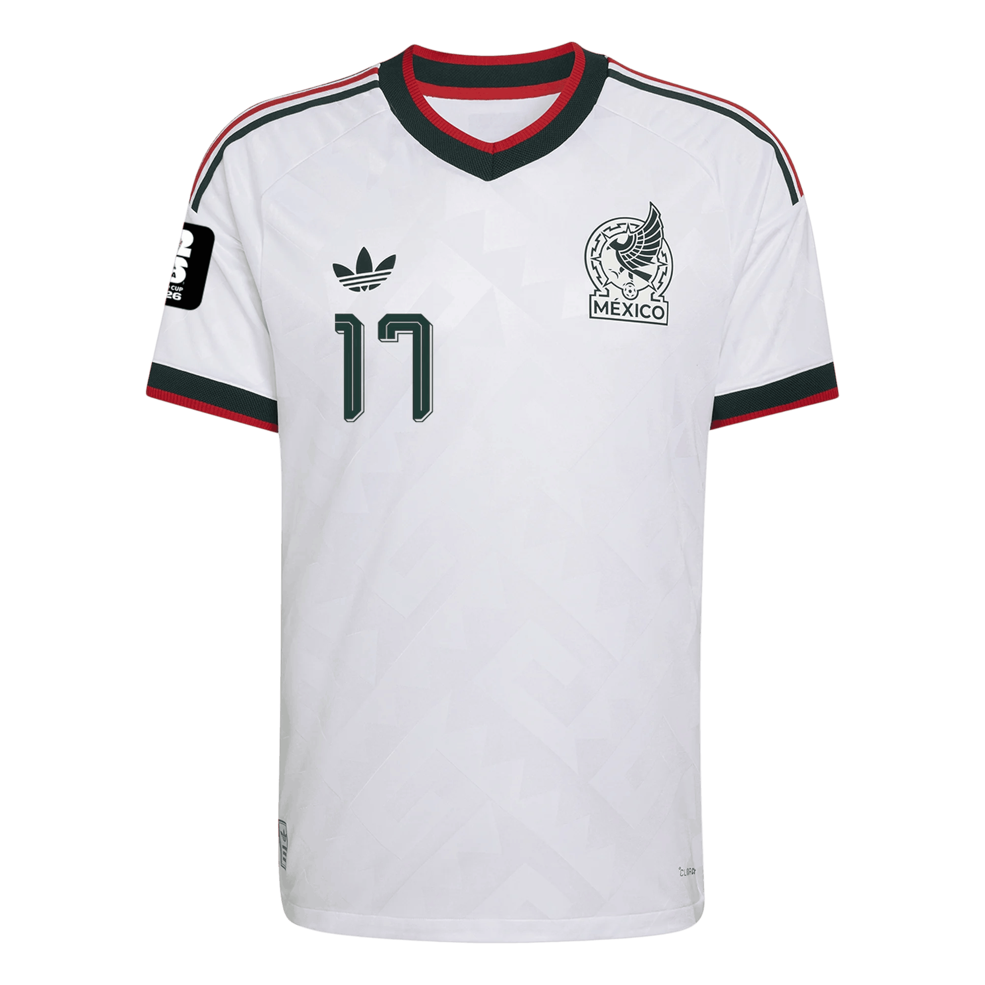 Mexico OBERLIN #17 Away World Cup 2026 Jersey White Men's