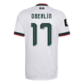Mexico OBERLIN #17 Away World Cup 2026 Jersey White Men's