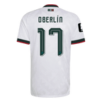 Mexico OBERLIN #17 Away World Cup 2026 Jersey White Men's