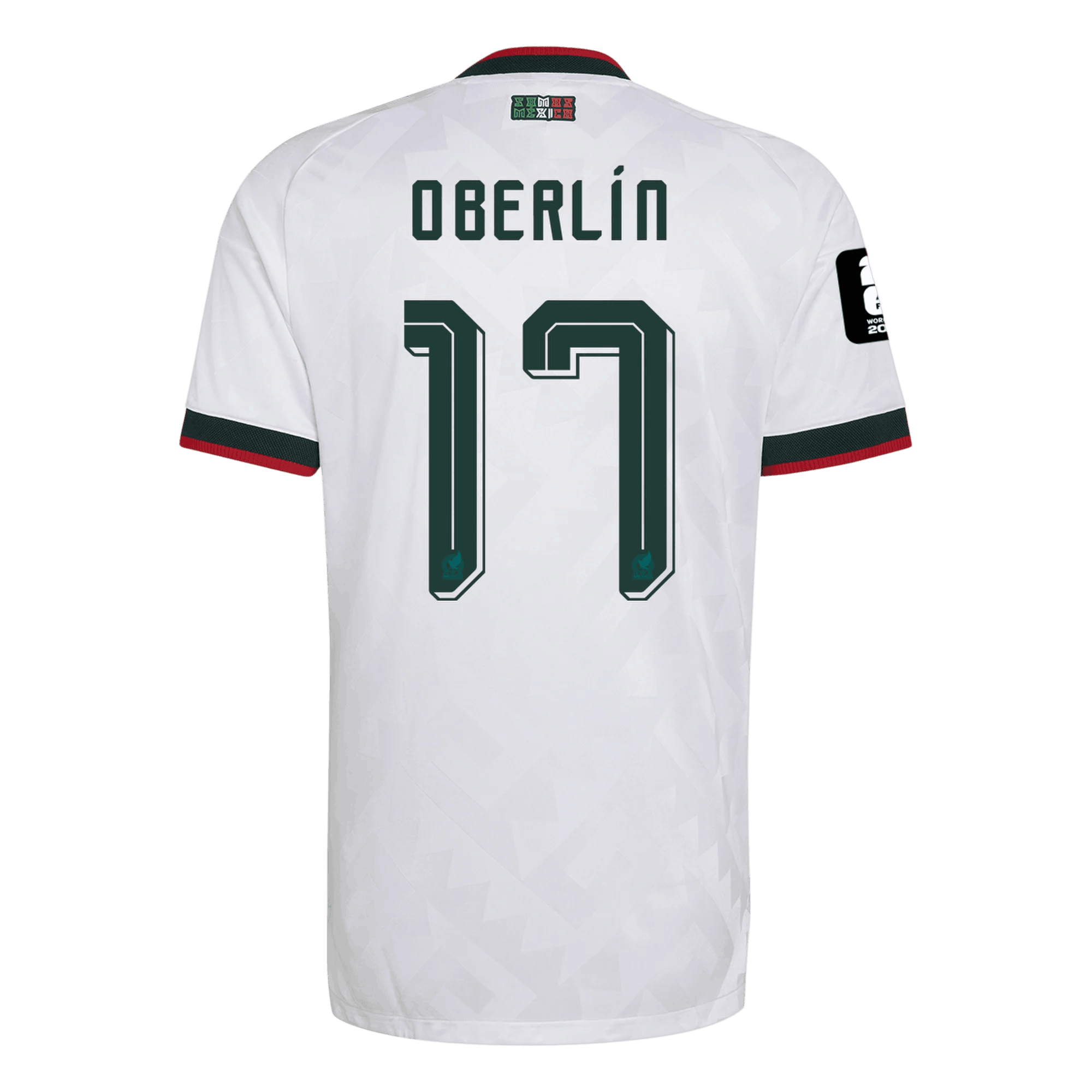 Mexico OBERLIN #17 Away World Cup 2026 Jersey White Men's