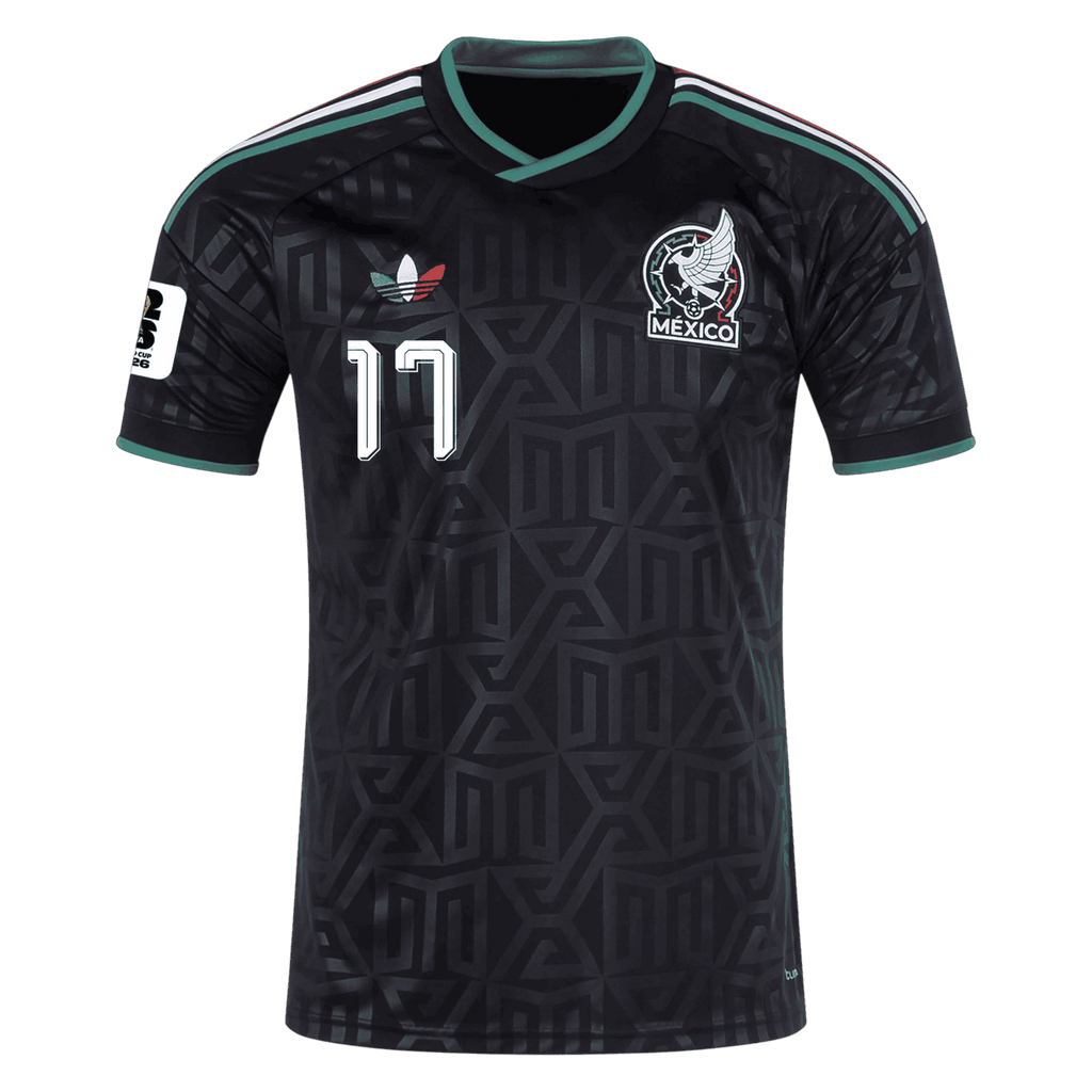 Mexico OBERLIN #17 Third World Cup 2026 Jersey Black Men's
