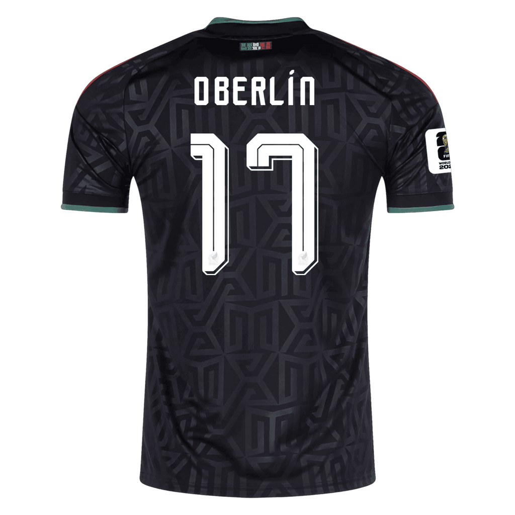 Mexico OBERLIN #17 Third World Cup 2026 Jersey Black Men's