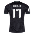 Mexico OBERLIN #17 Third World Cup 2026 Jersey Black Men's