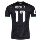 Mexico OBERLIN #17 Third World Cup 2026 Jersey Black Men's