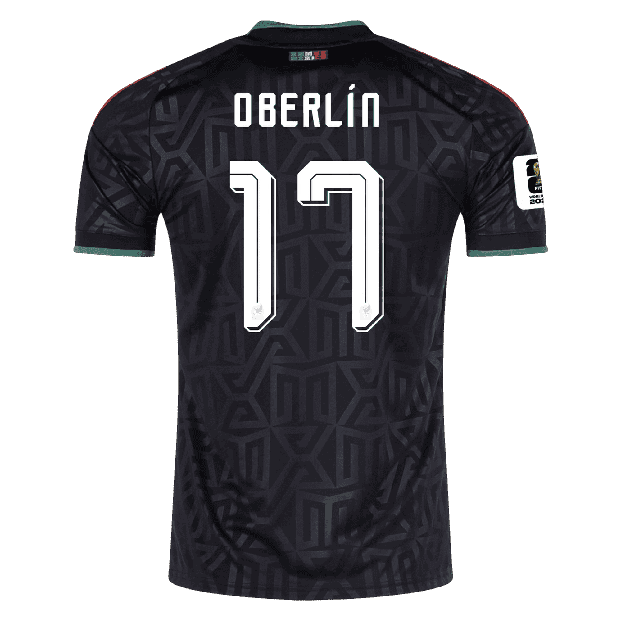 Mexico OBERLIN #17 Third World Cup 2026 Jersey Black Men's