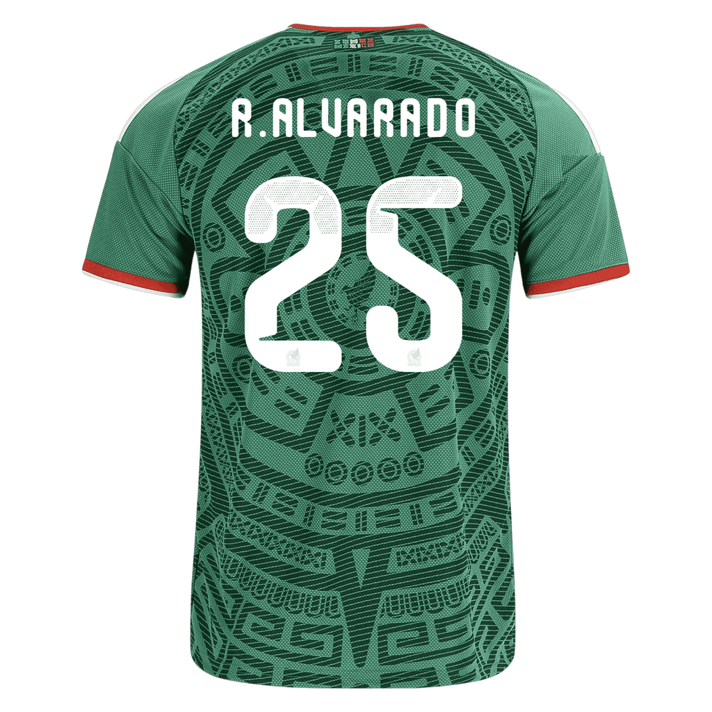 Mexico R. ALVARADO #25 Home World Cup 2026 Jersey Green Men's