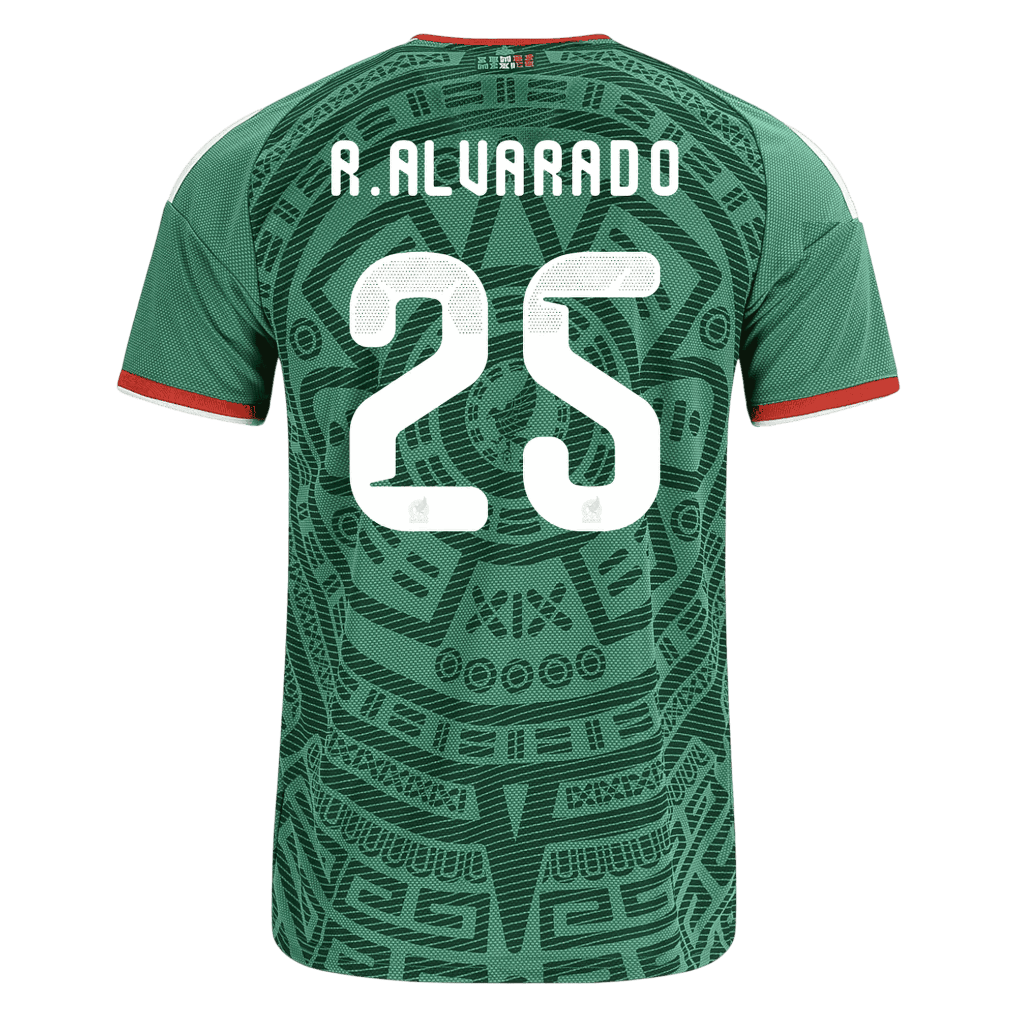 Mexico R. ALVARADO #25 Home World Cup 2026 Jersey Green Men's