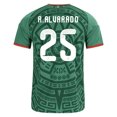 Mexico R. ALVARADO #25 Home World Cup 2026 Jersey Green Men's