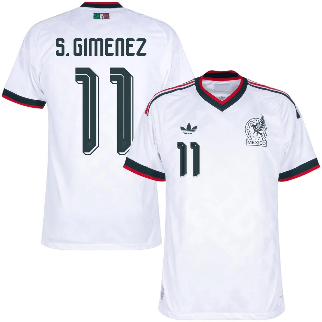 Mexico S.GIMENEZ #11 Away World Cup 2026 Jersey Player's Version White Men's