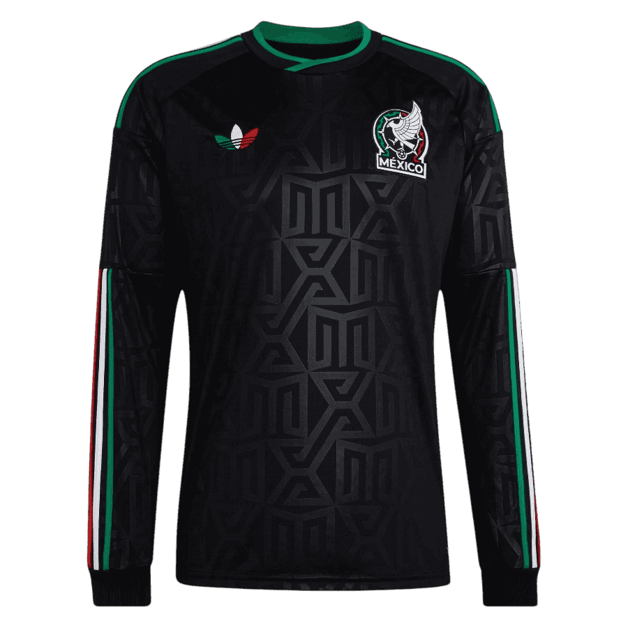 Mexico Third World Cup 2026 Long Sleeve Jersey Black Men's