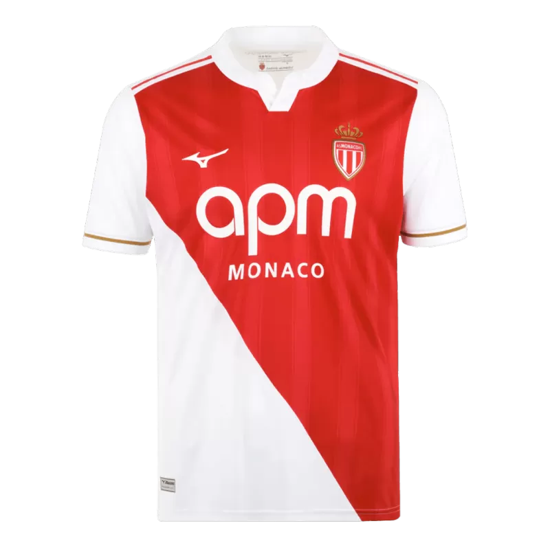 Monaco Home 2025/26 Jersey Red & White Men's