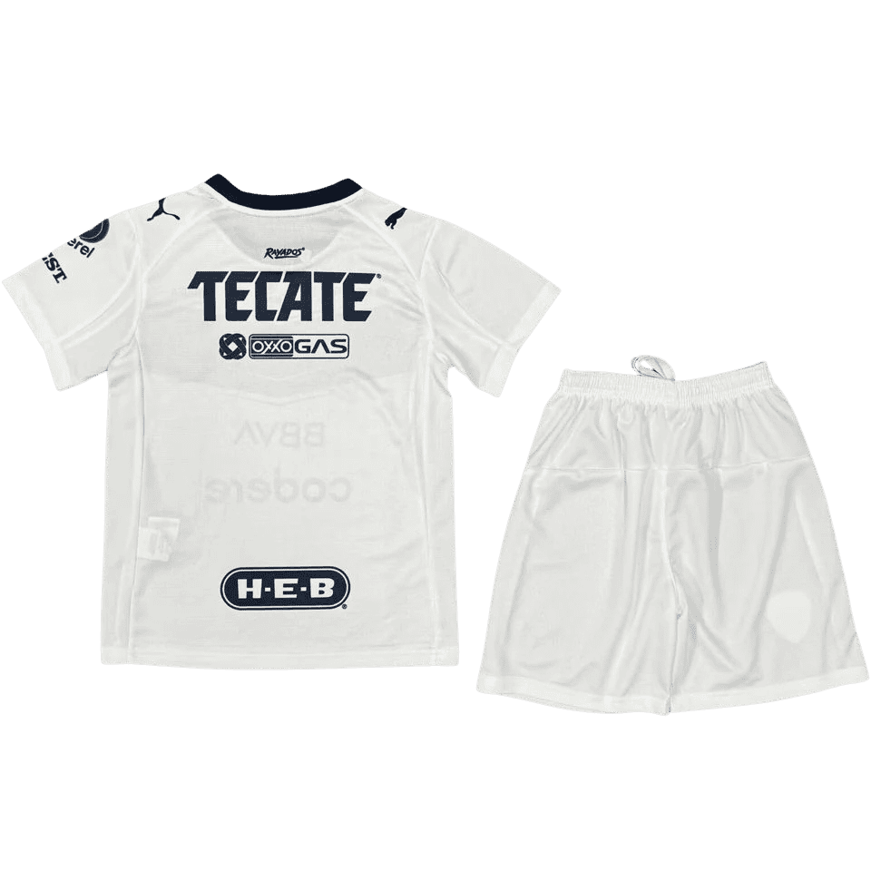 Monterrey Away 2025/26 Kit White Kids