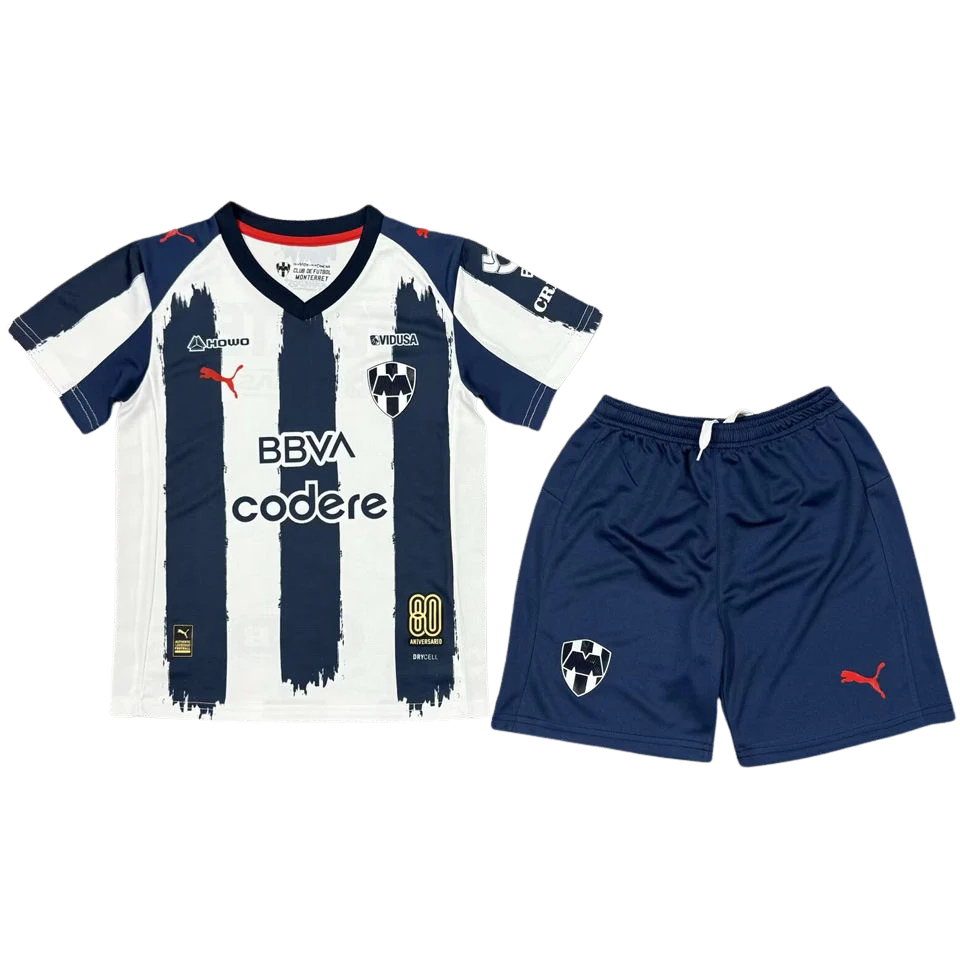 Monterrey Home 2025/26 Kit White & Navy Kids
