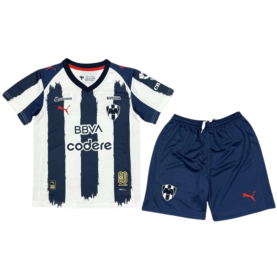 Monterrey Home 2025/26 Kit White & Navy Kids